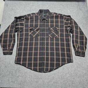Codet Plaid Flannel Shirt Men 2XL Vintage 90s Workwear Outdoor Utility Shacket